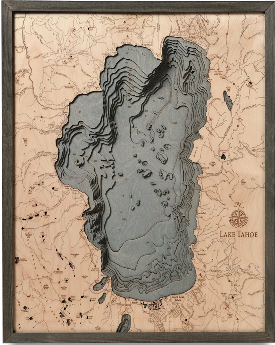 San Francisco Bay, California 3-D Nautical Wood Chart, Large, 24.5